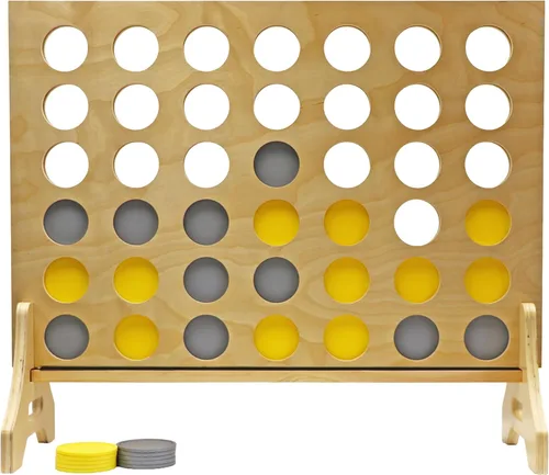 Vista 77 de Tailgating Pros Premium Cuatro en fila gigante con estuche de transporte - Juego de patio de tamaño Jumbo para exteriores - Conecta múltiples discos