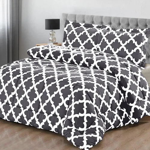 Vista 5 de Utopia Bedding - Juego de edredón tamaño matrimonial (gris) con 2 fundas de almohada - Juegos de edredón de cama - Edredón de plumón alternativo