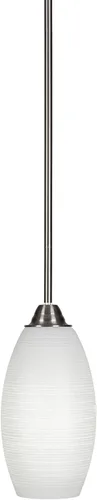 Vista 283 de Toltec Lighting Paramount - Mini colgante de 1 luz en acabado negro mate con cristal de arte perla de 7 pulgadas y estilo negro