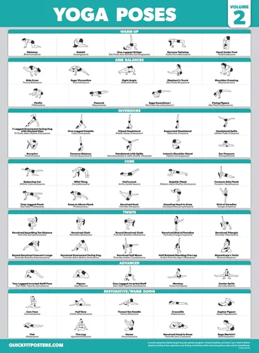 Vista 9 de Paquete de 4 – Volumen de entrenamiento de pilates 1 y 2 + Poses de yoga Volumen 1 y 2 – Juego de póster de ejercicio