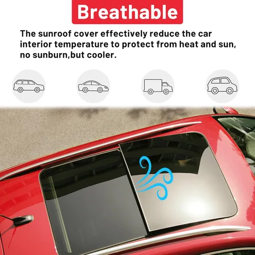 Vista 3 de Cubierta Universal para Techo Solar de Coche Endxedo - Deflector de Viento para Techo Solar, Aislante Térmico con Superficie Impermeable, Visera