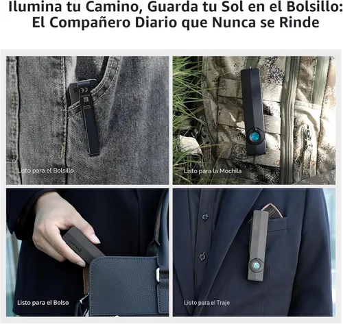 Vista 8 de OLIGHT - ArkPro EDC Linterna plana recargable, haz verde, LED UV y blanco, 1500 lúmenes, USB-C, linterna de bolsillo, luz de inundación puntual