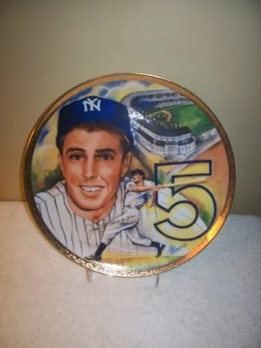 Joe DiMaggio New York Yankees MariGold - Placa coleccionable autografiada de 10 pulgadas