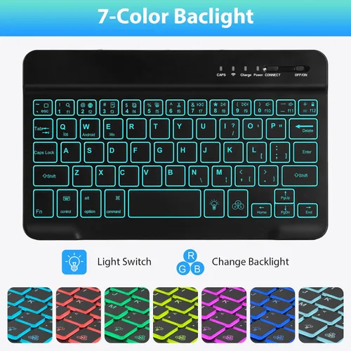 Vista 7 de SOPPY Funda con teclado para iPad mini 7 A17 Pro 2024/iPad Mini 6 generación con teclado 2021 8.3 pulgadas, cubierta de teclado desmontable