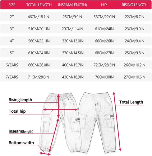 Vista 3 de MINI PANDA Pantalones para niños pequeños, paquete de 2 pantalones de meter