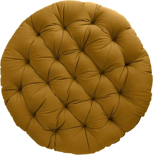 Vista 26 de Sorra Home - Cojín con mechones Papasan - Cojín redondo cómodo para silla Bucket & Moon - Cojín de piso con espuma suave para muebles