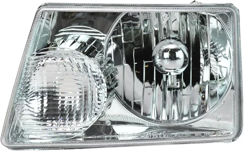 Vista 216 de TRQ Juego de Conjunto de Ensamble de Faros de 2 Piezas de Desempeño Halógeno con Marco Cromado Conductor y Lado del Pasajero Compatible con Mercedes