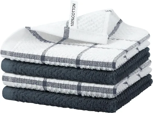 Vista 35 de Nialnant Paquete de 6 paños de cocina para lavar platos, 100% algodón, reutilizables, ultra suaves, absorbentes, de secado rápido, paños de cocina