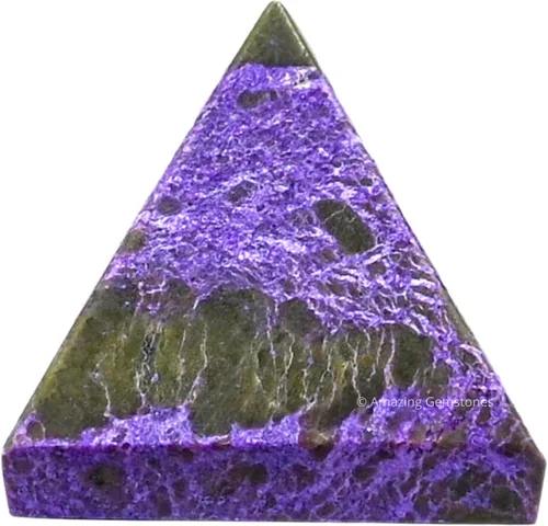 Vista 18 de Amazing Gemstone Piedras curativas de cristal de pirámide de piedra lunar arcoíris – Estatuilla de pirámide de piedra natural de 1 pulgada