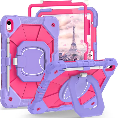 Vista 28 de Auizotl Funda para iPad de 9ª/8ª/7ª generación de 10.2 pulgadas con protector de pantalla/soporte giratorio/soporte para bolígrafo, grado militar a