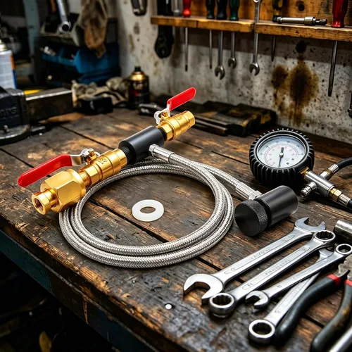 Vista 7 de Paintball - Estación de recarga de tanques de CO2, adaptador de llenado de cartuchos de CO2, manguera de conector de acero inoxidable para tanques