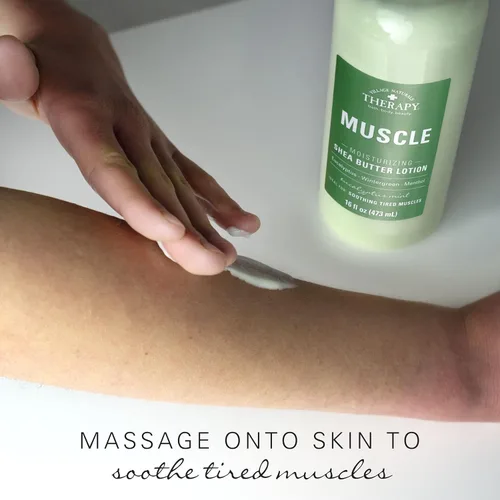 Vista 5 de Village Naturals Therapy Muscle Loción de manteca de karité, aroma a menta de eucalipto, 16 onzas líquidas, paquete de 3