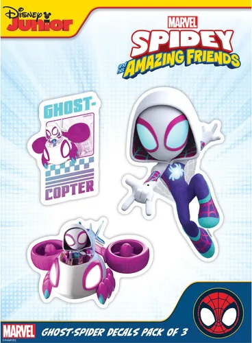 Vista 17 de Marvel Spidey and His Amazing Friends Calcomanías - Juego de 4 calcomanías de vinilo Ghost-Spider Gwen Stacy para automóvil, botella de agua
