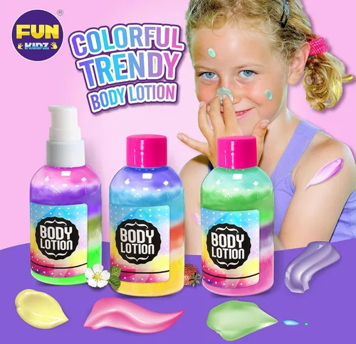 Vista 2 de Kit de fabricación de loción corporal para niños, kit de maquillaje FunKidz STEM para niñas, kits de ciencia