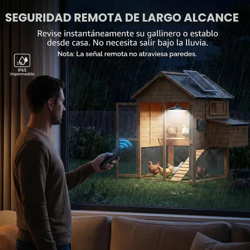 Vista 4 de Luces solares de cobertizo para interiores y exteriores, luz colgante con sensor de movimiento de 3200 lm disponible durante el día con control