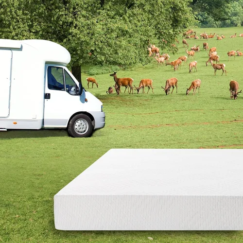 Vista 9 de MLILY EGO White Colchón de Espuma Viscoelástica de 10 Pulgadas Twin XL, Colchón de Gel de Té Verde Cama en una Caja, Certificado CertiPUR-US