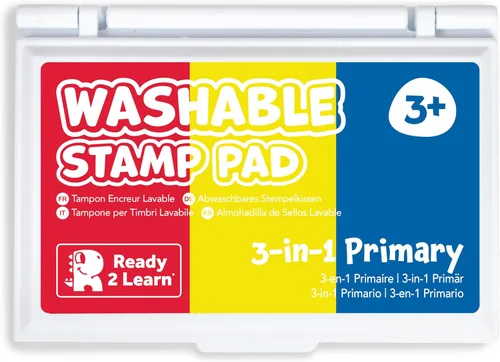 Vista 15 de READY 2 LEARN - Juego de almohadillas de sellos lavables Negro Juego de almohadillas de tinta no tóxica y lavable para niños Resistente a