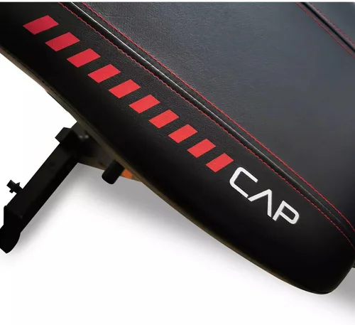 Vista 11 de CAP Barbell Banco de entrenamiento Strength FID Posiciones de declive de inclinación plana, negro/rojo