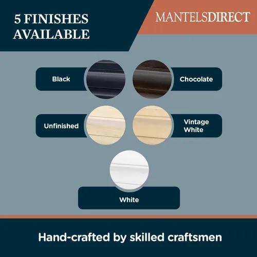 Vista 4 de MANTELSDIRECT Estante flotante de madera para chimenea de 60 pulgadas en color negro - Colton de Mantels Direct Estante de pared rústico de madera