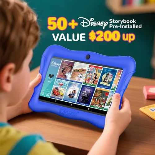 Vista 3 de Contixo Tableta para niños de 7 pulgadas, tableta Android V9A de 32 GB para edades de 3 a 7 años, controles parentales, 50 libros de cuentos