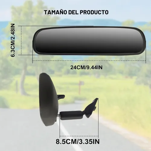 Vista 2 de Espejo retrovisor interior para coche Honda 76400-SDA-A03 Compatible con Honda Civic CR-Z, Accord