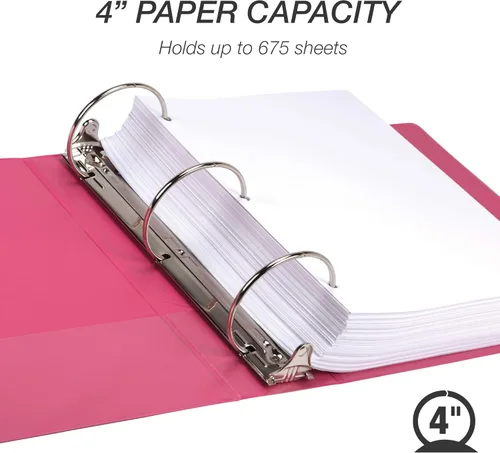 Vista 72 de Samsill Earth's Choice - Carpetas a base de plantas con 3 anillos redondos de 1 pulgada, hasta 25% de plástico a base de plantas, certificado a base