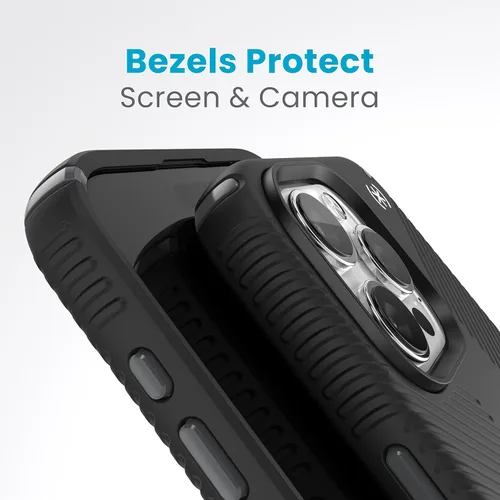Vista 6 de Speck Funda para iPhone 15 Pro Max – ClickLock con bloqueo antideslizante, diseñada para MagSafe, agarre de protección contra caídas, resistente a