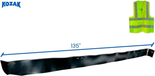Vista 2 de KOZAK Extensión de carenado lateral de repuesto compatible con el logotipo Kenworth T680 PLUS Kenworth y el chaleco reflectante KOZAK