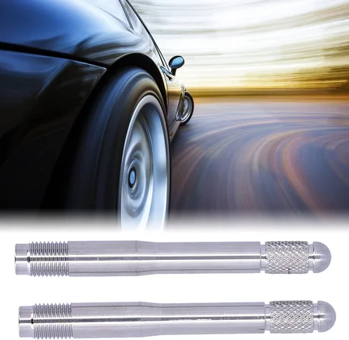 Vista 5 de Fydun - 2 pines de alineación de pernos de rueda M14 x 1.5 rosca, herramienta de acero inoxidable para montaje de rueda para Ferrari para Fiat