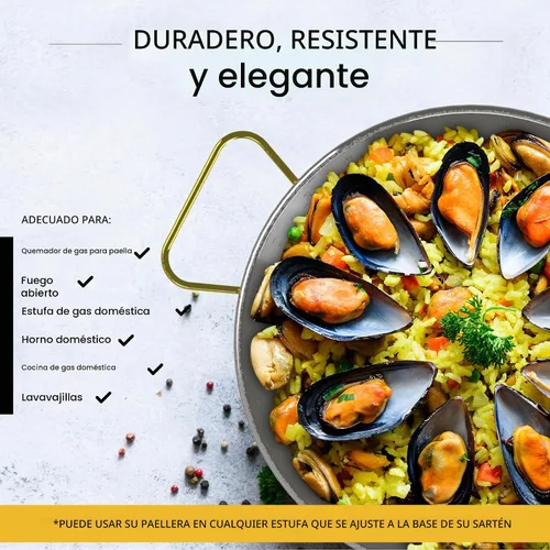 Vista 4 de La Paella - Paellera de acero inoxidable