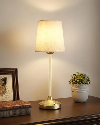 Vista 9 de Lámpara de mesa inalámbrica, 8000 mAh, luz ambiental, regulable, control táctil, 2700 K, pequeña, portátil, LED, inalámbrica, recargable, sin cable