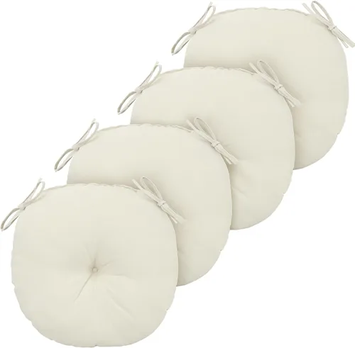 Vista 78 de Cojines de mimbre copetudos de 3 piezas para muebles de patio, cojines de mimbre para sillas de exterior con lazos, cojines de mimbre repelentes al