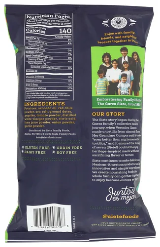 Vista 2 de Siete Family Foods Chile - Papas fritas de lima, 5.5 onzas