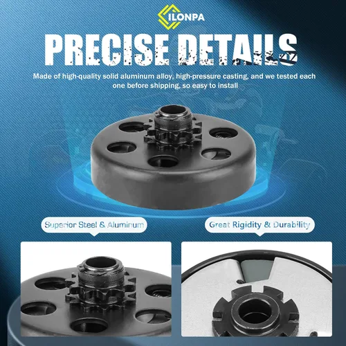 Vista 3 de Embrague centrífugo 5/8" Orificio 11 dientes para motor de go-kart Go Kart para cadena #35. Compatible con motores Predator de 2.8 HP 97cc, algunos