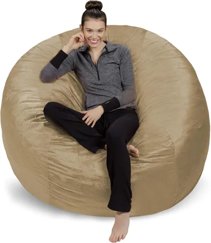 Vista 38 de Sofa Sack - Sillón puff de 3 pies, color cinabrio, solo funda