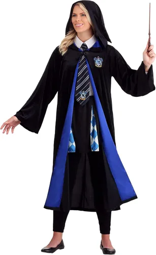 Vista 7 de Disfraz de lujo de Harry Potter para adultos Calidad de película Wizarding World Hogwarts House Batas temáticas