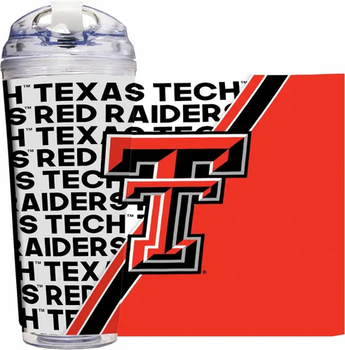 Vista 46 de Rico Industries NCAA - Vaso de acrílico estándar de 24 onzas con tapa con bisagras, vaso de doble pared con licencia oficial y popote