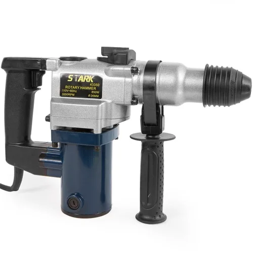 Vista 4 de Stark SDS-Plus - Taladro de martillo rotativo de 850 W, 1 pulgada, interruptor eléctrico de alta resistencia, brocas y caja de cemento para hormigón