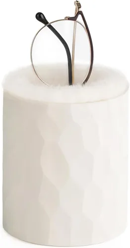 Mkono Funda protectora para anteojos con forro de felpa, soporte para lentes antiarañazos, organizador de almacenamiento para mesa, escritorio,