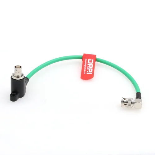 Vista 6 de Cable protector SDI de 12 G, aisladores galvánicos en ángulo recto BNC macho a ángulo recto BNC hembra para ARRI Mini, rojo Komodo (negro, 7.9 in)