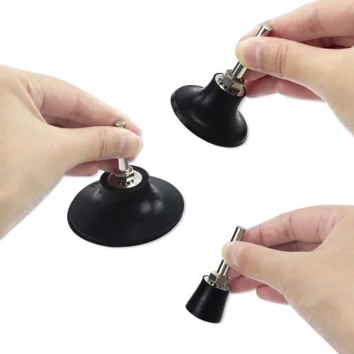 Vista 5 de Coceca Paquete de 5 soportes de disco de cambio rápido universales de 2 pulgadas, 3 pulgadas y 1 pulgada con vástago de 1/4 pulgadas para amoladora