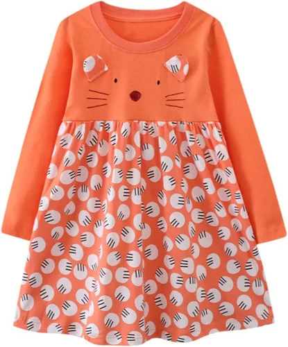 Vestido de manga larga para niña pequeña, diseño de rayas, arco iris, Navidad, algodón, casual, ropa de juego, camisa básica, vestidos de fiesta