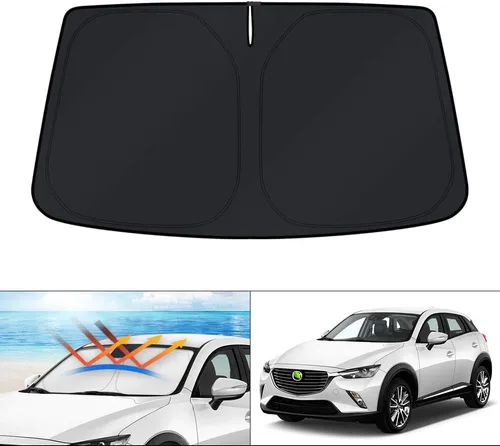 Vista 49 de KUST Parasol para parabrisas para BMW X1 F48 2016, 2017, 2018, 2019, 2020, 2021, 2022, accesorios de ajuste personalizado, parasol plegable