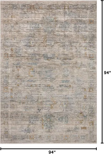 Vista 186 de Loloi Jean Stoffer Katherine Collection KES-02 Ocean/Coral 2'-7'' x 10'-0'', .25" Pile Height, Runner Rug