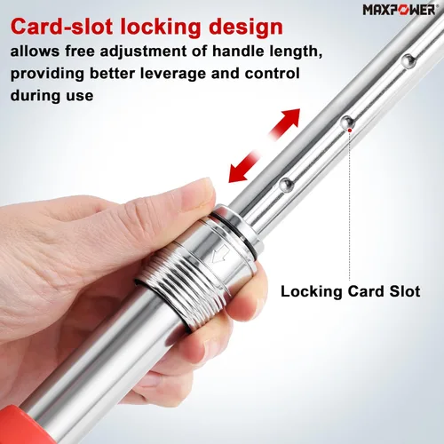 Vista 5 de MAXPOWER Llave de Tubo de cabeza flexible de 1/2 pulgada, función de trinquete reversible de liberación rápida de 72 dientes, mango extensible