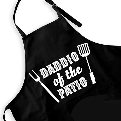 Vista 10 de Funny Aprons Black Kitchen Chef Apron, 2 Pockets Adjustable Neck Strap for Cooking Baking BBQ Birthday Gifts