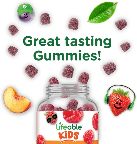 Vista 8 de Lifeable Gomitas de biotina para niños - 5000 mcg - Suplemento de sabor natural de gran sabor, vitaminas masticables vegetarianas sin OMG