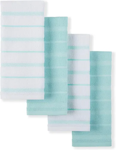 Vista 25 de KitchenAid Albany - Juego de 4 toallas de cocina, naranja miel/blanco, 16 x 26 pulgadas