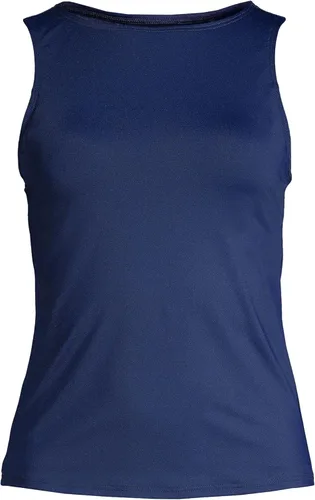 Vista 3 de Lands' End Traje de baño tankini modesto de cuello alto resistente al cloro UPF 50 para mujer