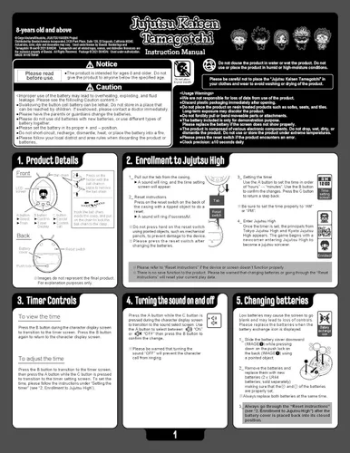 Vista 3 de Tamagotchi Nano x Jujutsu Kaisen - versión Sukuna (Exclusivo de Yaxa)